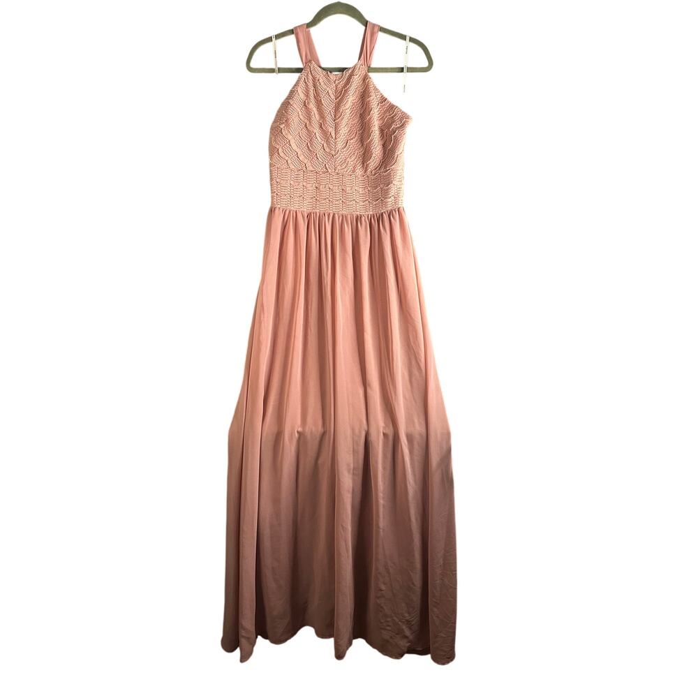 Soieblu Women's evening, prom, new years dress, blush size Medium